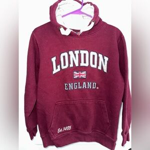 Maroon London England Hoodie